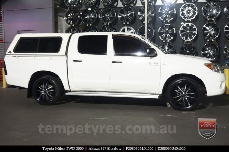 20x8.5 Akuza 847 Shadow on TOYOTA HILUX