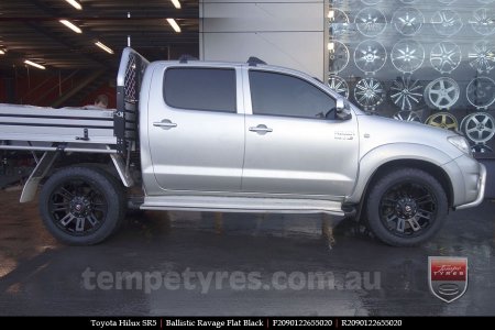 20x9.0 Ballistic Ravage Flat Black on TOYOTA HILUX SR5