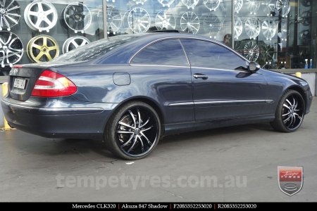 20x8.5 Akuza 847 Shadow on MERCEDES CLK-Class