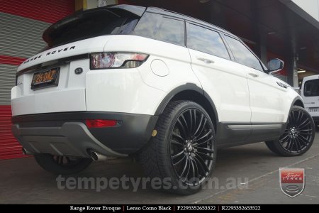 22x9.5 Lenso Como Black on RANGE ROVER EVOQUE