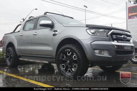 20x9.0 Ballistic Havoc Black on FORD RANGER