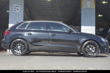 19x8.5 AG-01 Satin Black on AUDI A3