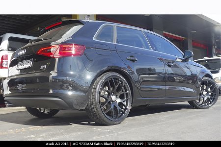 19x8.5 AG-01 Satin Black on AUDI A3