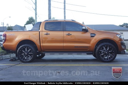 20x9.0 Ballistic Scythe Millworks on FORD RANGER WILDTRAK