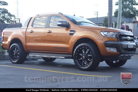 20x9.0 Ballistic Scythe Millworks on FORD RANGER WILDTRAK