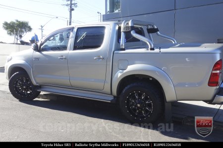 18x9.0 Ballistic Scythe Millworks on TOYOTA HILUX SR5