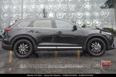 20x8.5 Akuza 847 Shadow on MAZDA CX9