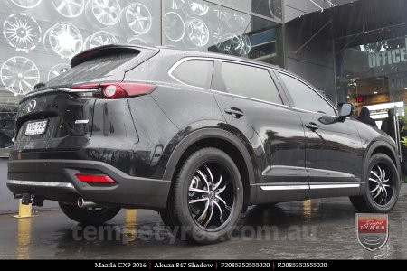 20x8.5 Akuza 847 Shadow on MAZDA CX9