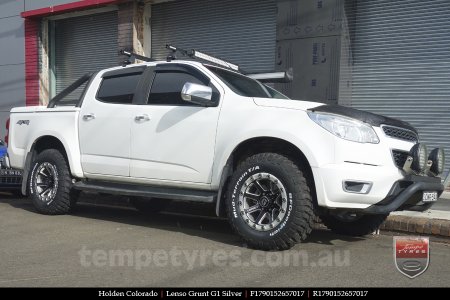 17x9.0 Lenso Grunt G1 Silver on HOLDEN COLORADO