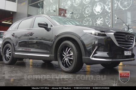 20x8.5 Akuza 847 Shadow on MAZDA CX9