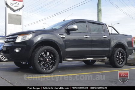 20x9.0 Ballistic Scythe Millworks on FORD RANGER 