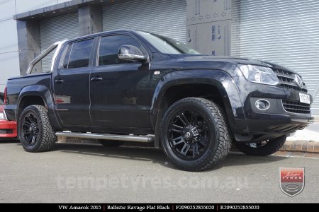 20x9.0 Ballistic Ravage Flat Black on VW AMAROK