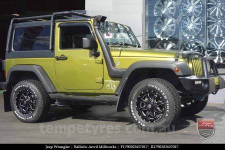 17x9.0 Ballistic Anvil Millworks on JEEP WRANGLER