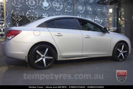 18x8.0 Akuza Axis 848 BFM on HOLDEN CRUZE