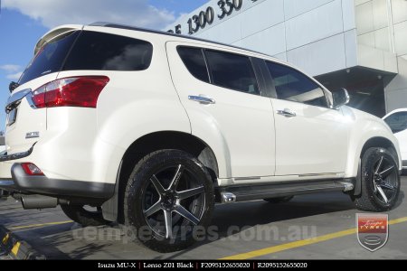 20x9.5 Lenso Z01 Black on ISUZU MU-X