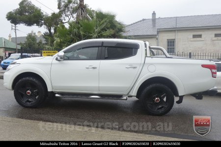 20x9.0 Lenso Grunt G2 Black on MITSUBISHI TRITON