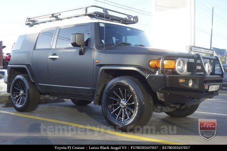 17x8.0 Lenso Black Angel V3 on TOYOTA FJ CRUISER