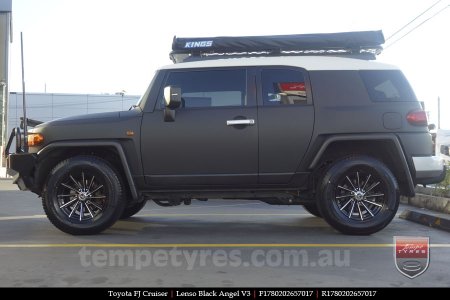 17x8.0 Lenso Black Angel V3 on TOYOTA FJ CRUISER