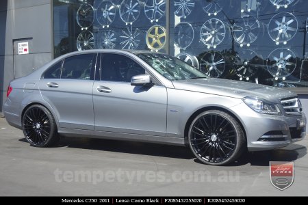 20x8.5 Lenso Como Black on MERCEDES C-Class