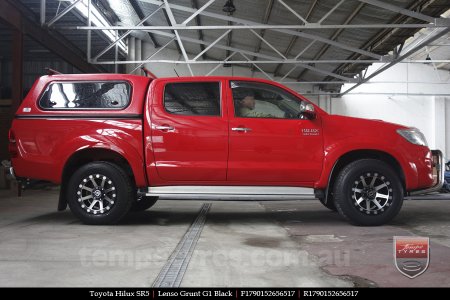 17x9.0 Lenso Grunt G1 Black on TOYOTA HILUX SR5 