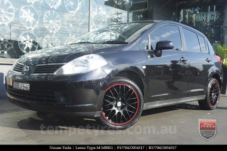 17x7.0 Lenso Type-M - MBRG on NISSAN TIIDA