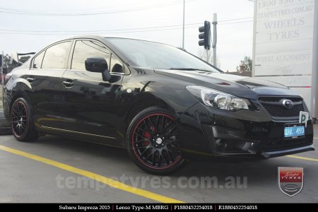 18x8.0 Lenso Type-M MBRG on SUBARU IMPREZA