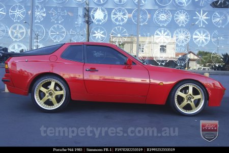 19x7.0 19x8.5 Simmons FR-1 Gold on PORSCHE 944