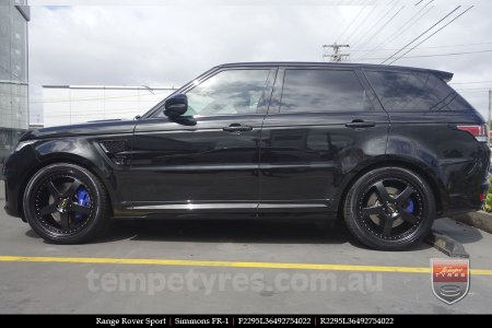 22x8.5 22x9.5 Simmons FR-1 Full Satin Black on RANGE ROVER SPORT