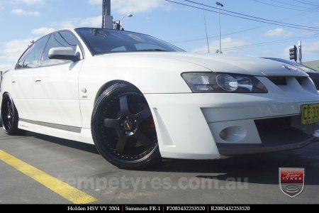 20x8.5 20x9.5 Simmons FR-1 Satin Black on HOLDEN HSV