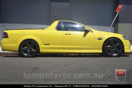 20x8.5 20x10 Simmons FR-CS Satin Black on HOLDEN COMMODORE VE