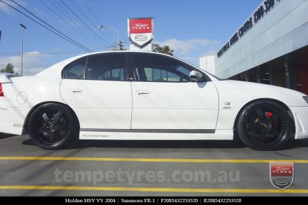 20x8.5 20x9.5 Simmons FR-1 Satin Black on HOLDEN HSV