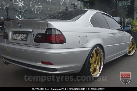 19x8.5 19x9.5 Simmons FR-1 Gold on BMW 3 SERIES