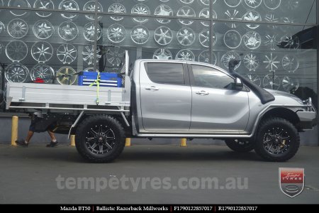 17x9.0 Ballistic Razorback Millworks on MAZDA BT50