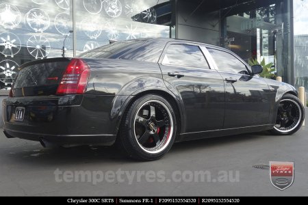 20x8.5 20x9.5 Simmons FR-1 Gloss Black on CHRYSLER 300C