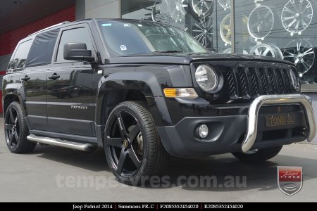 20x8.5 20x10 Simmons FR-C Full Satin Black on JEEP PATRIOT