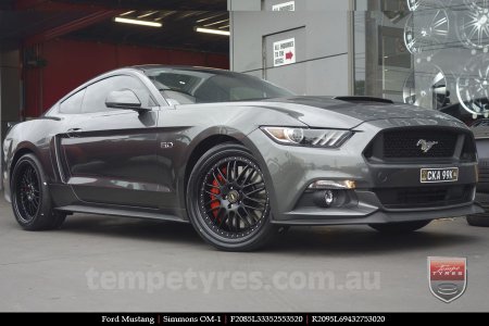20x8.5 20x9.5 Simmons OM-1 Satin Black on FORD MUSTANG