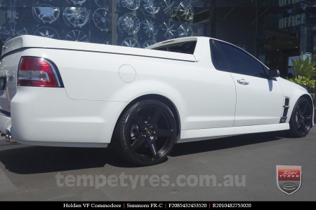 20x8.5 20x10 Simmons FR-C Full Satin Black on HOLDEN COMMODORE VF