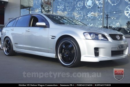 18x8.5 18x9.5 Simmons FR-1 Gloss Black on HOLDEN VE STATION WAGON COMMODORE