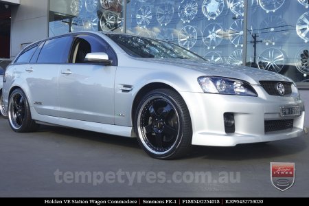 18x8.5 18x9.5 Simmons FR-1 Gloss Black on HOLDEN COMMODORE VE