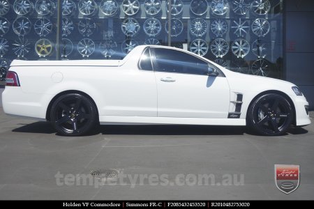 20x8.5 20x10 Simmons FR-C Full Satin Black on HOLDEN COMMODORE VF