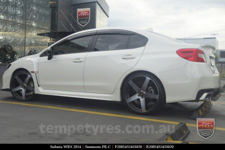 20x8.5 20x10 Simmons FR-C Black Tint NCT on SUBARU WRX