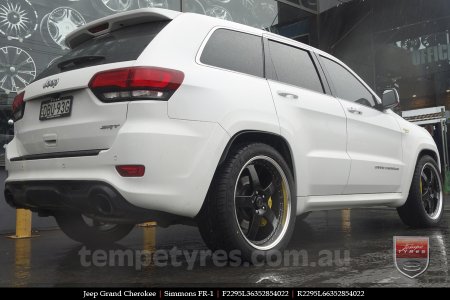 22x8.5 22x9.5 Simmons FR-1 Gloss Black Mirror Lip on JEEP GRAND CHEROKEE