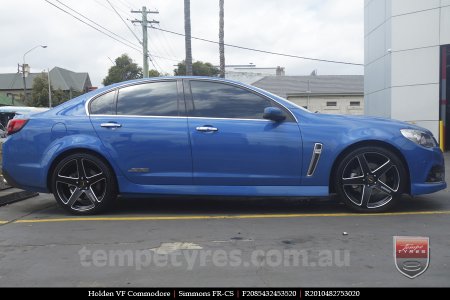 20x8.5 20x10 Simmons FR-CS Satin Black on HOLDEN COMMODORE VF