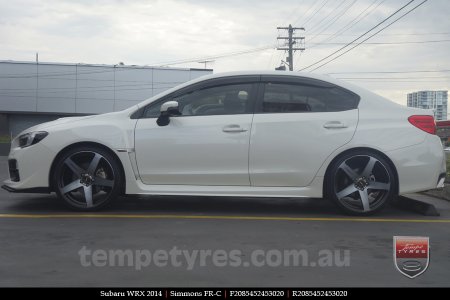 20x8.5 20x10 Simmons FR-C Black Tint NCT on SUBARU WRX