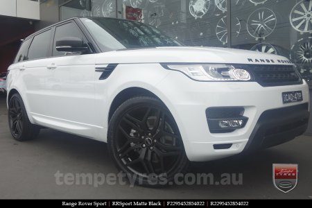 22x9.5 RRSPORT Matte Black on RANGE ROVER SPORT