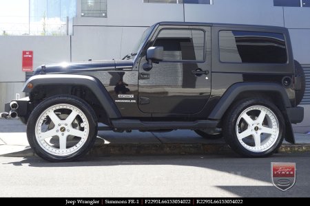 22x8.5 22x9.5 Simmons FR-1 White on JEEP WRANGLER