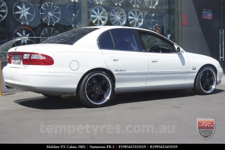 19x8.5 19x9.5 Simmons FR-1 Gloss Black on HOLDEN CALAIS