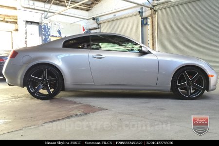 20x8.5 20x10 Simmons FR-CS Satin Black on NISSAN SKYLINE