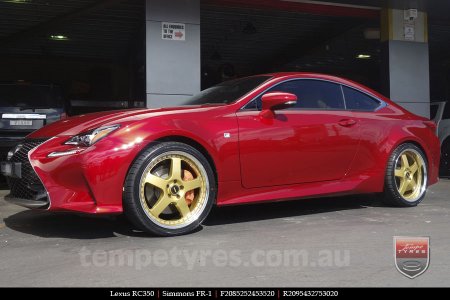 20x8.5 20x9.5 Simmons FR-1 Gold on LEXUS RC