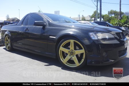 20x8.5 20x10 Simmons FR-CS Gold on HOLDEN COMMODORE VE